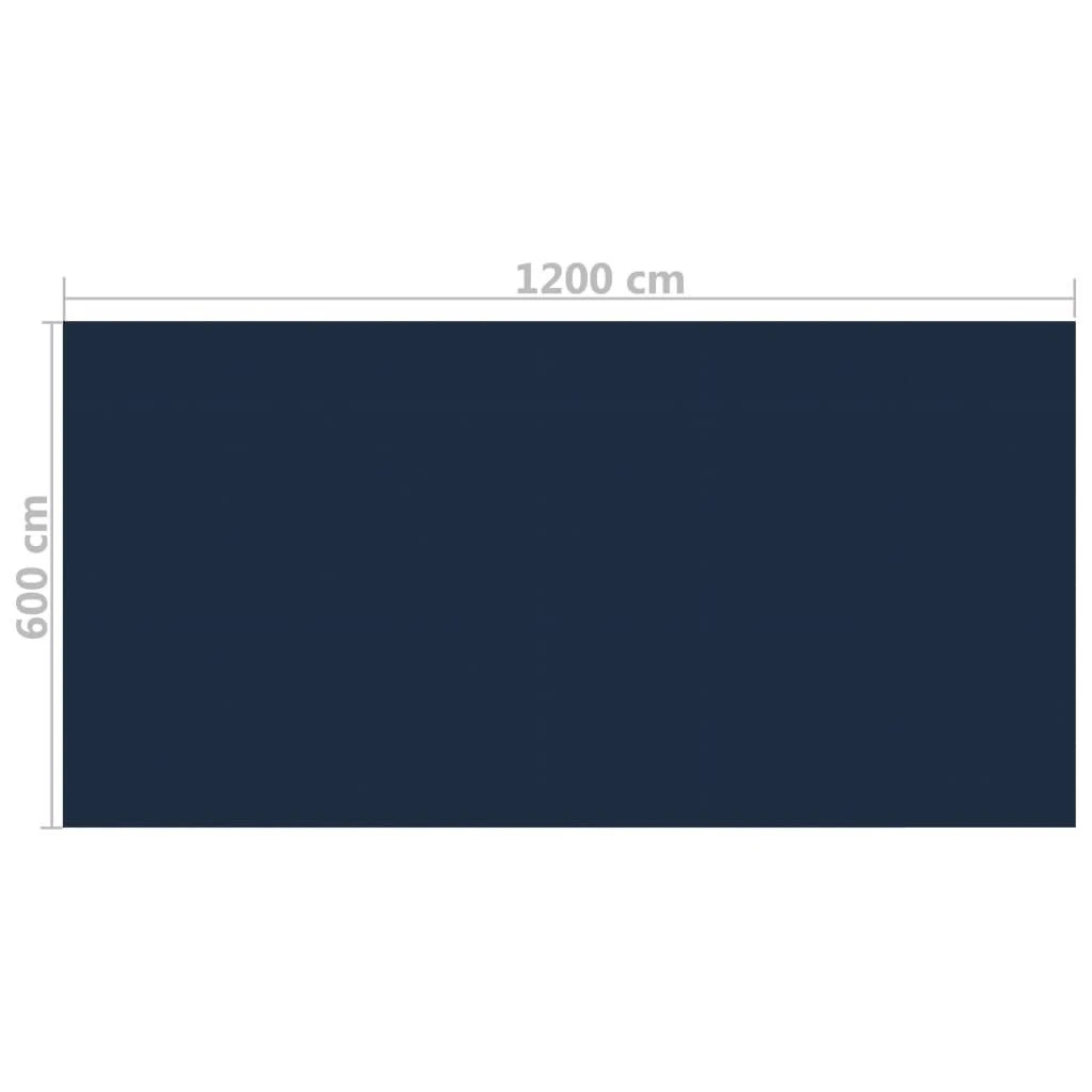 Saulę sugerianti baseino plėvelė, juoda/mėlyna, 1200x600cm, PE