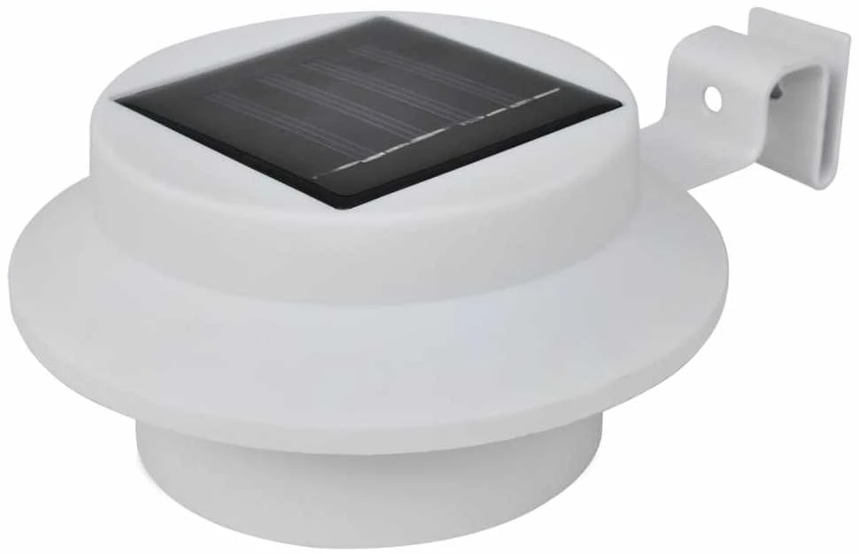 Saulės energija įkraunami LED lauko šviestuvai, 12 vnt., balti