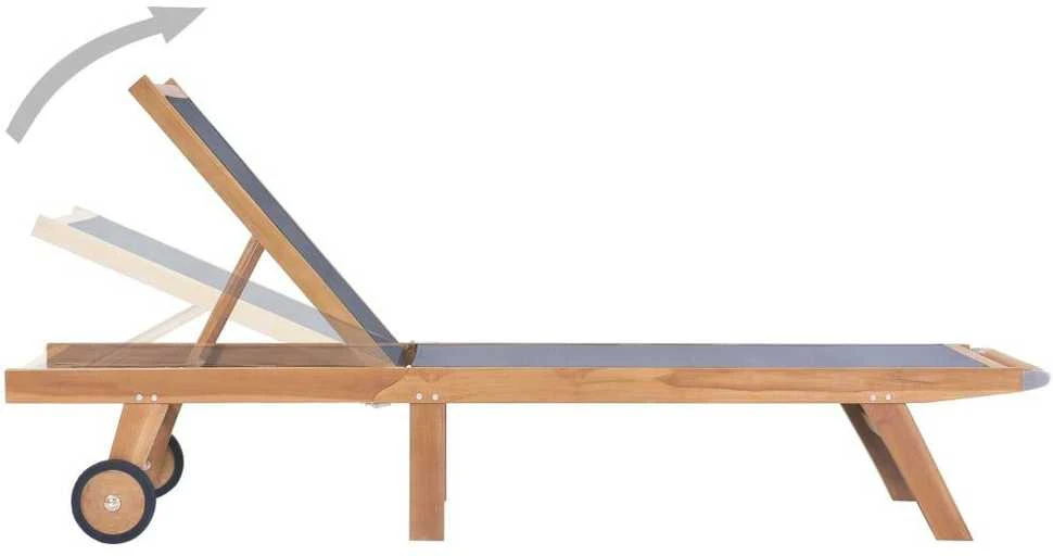 Sofa Saulės gultai su ratukais, 2vnt., tikmedis ir tekstilenas