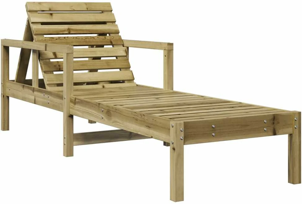 Saulės gultas, 199,5x62x55cm, impregnuota pušies mediena
