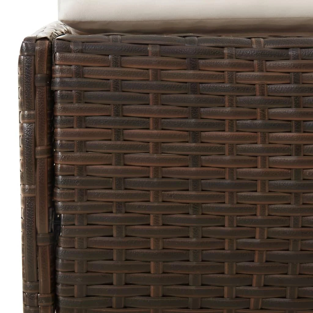 Saulės gultas su stogeliu, rudas, 200x114x128cm, poliratanas