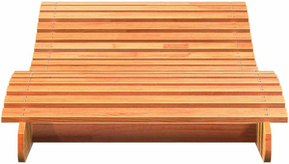 Saulės gultas, vaško rudas, 205x80x31,5cm, pušies masyvas