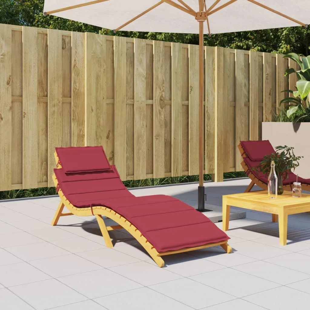 Saulės gulto čiužinukas, raudonojo vyno, 186x58x3cm, audinys