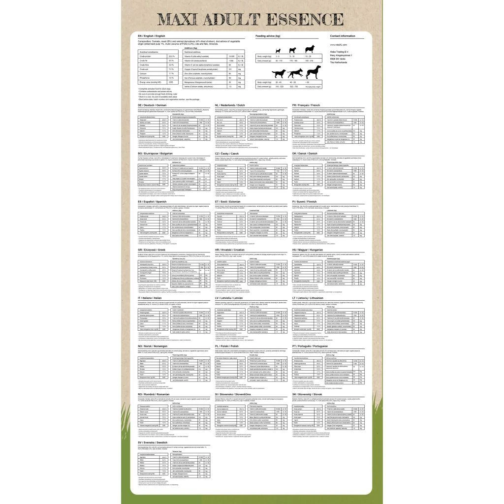 Sausas Maistas šunims, Maxi Adult Essence jautiena ir vištiena, 15kg