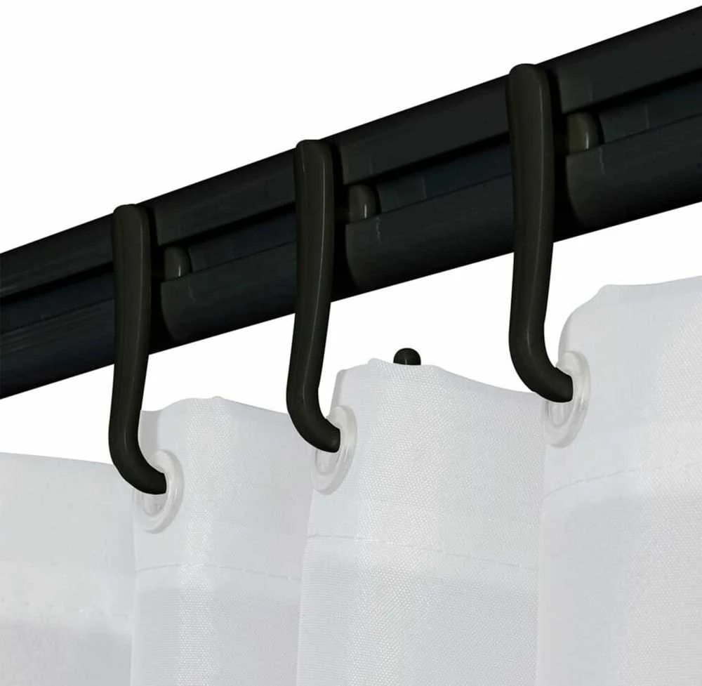 Sealskin Dušo užuolaidos karnizo su bėgeliais rinkinys Easy-Roll