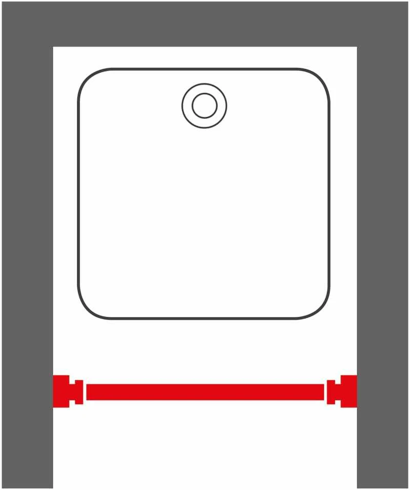 Sealskin Teleskopinis karnizas dušo užuolaidai, juodas, 80–130cm