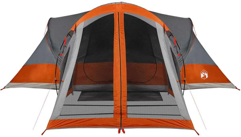 Šeimos palapinė, pilka ir oranžinė, aštuonvietė, tipi