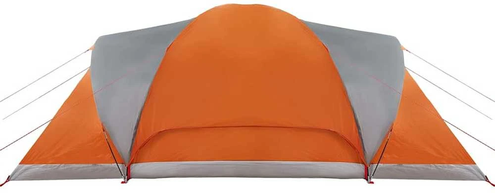 Šeimos palapinė, pilka ir oranžinė, šešiavietė, kupolinė