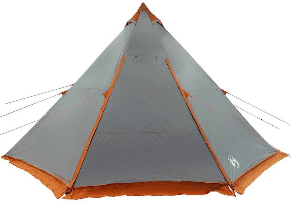 Šeimos palapinė, pilka ir oranžinė, aštuonvietė, tipi