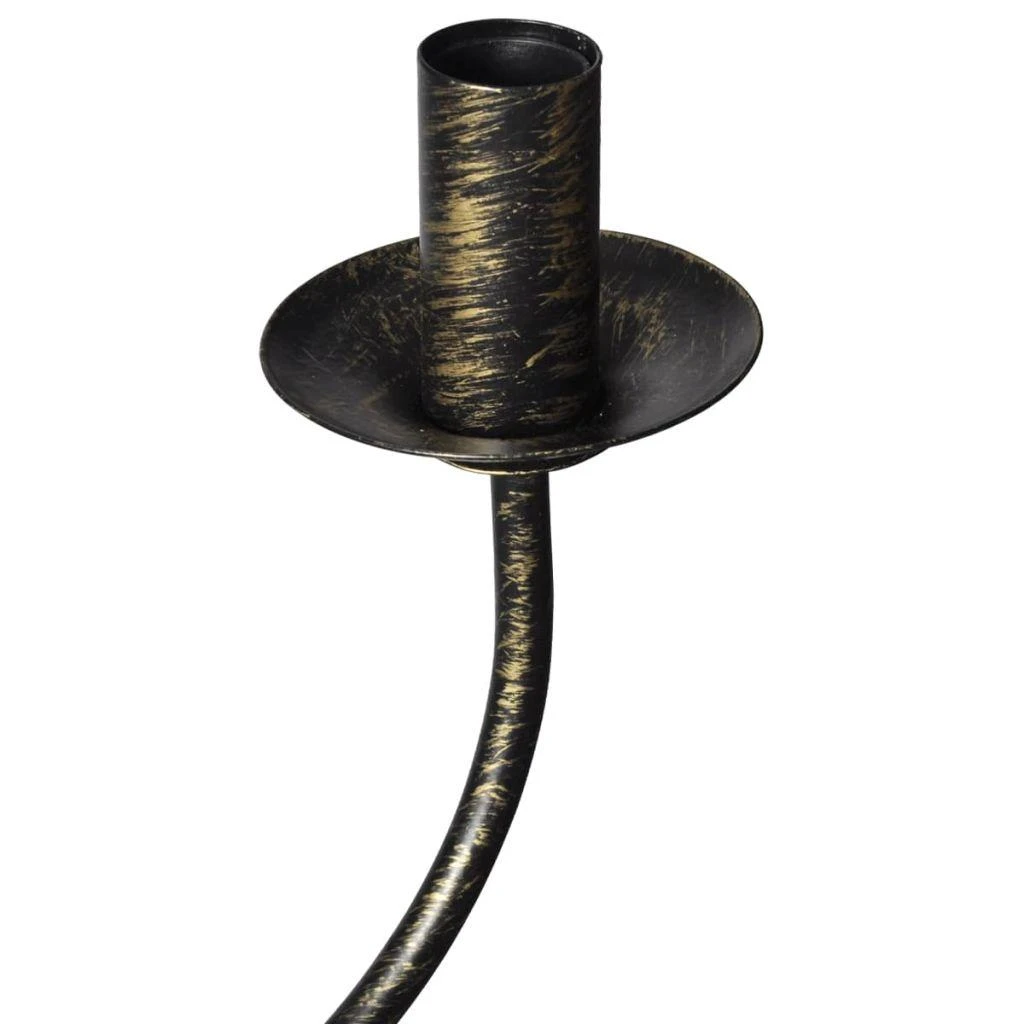 Pakabinamas šviestuvas Senovinio stiliaus juodo metalo sietynas, 8 x E14 lemputės