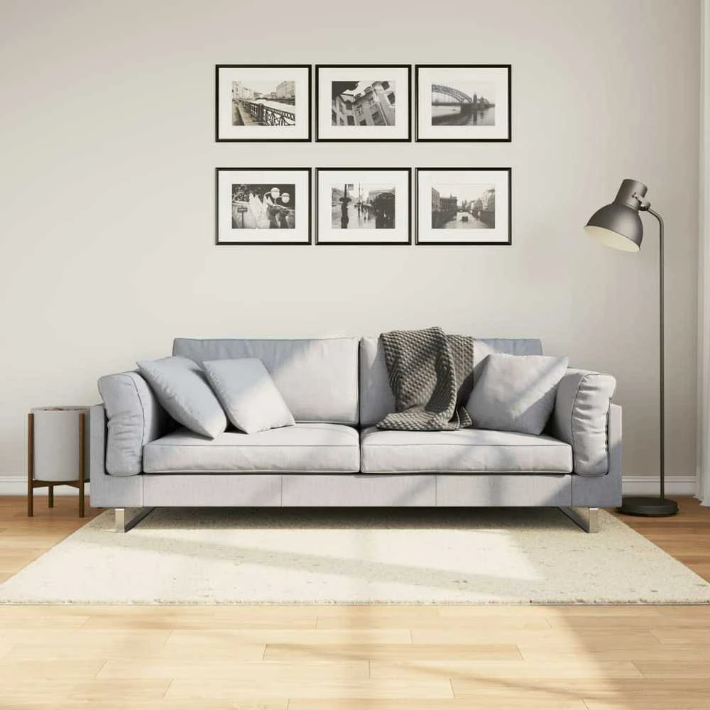 Shaggy kilimas PAMPLONA, kreminis, 120x170cm, aukšti šereliai