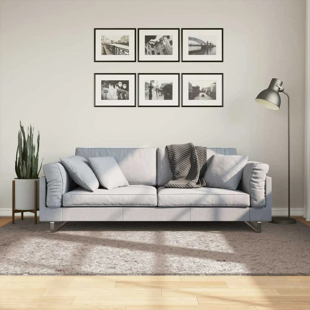 Shaggy kilimas PAMPLONA, smėlio, 160x230cm, aukšti šereliai