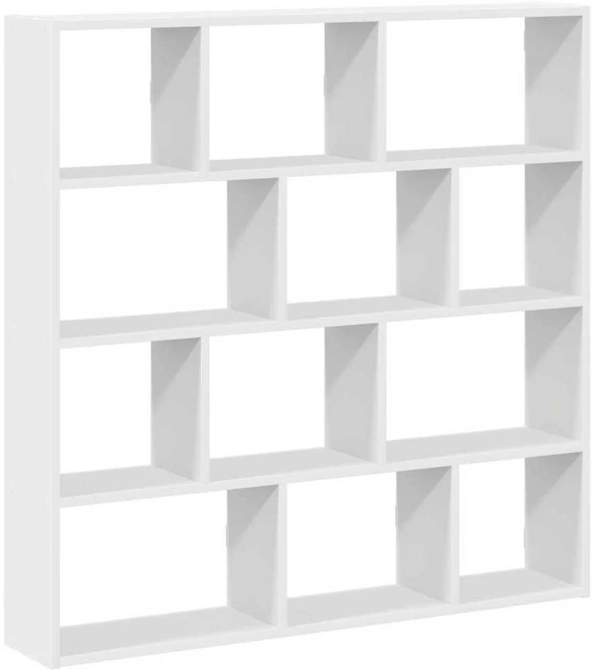Sieninė lentyna, 12 skyrių, baltos, mediena, kubo formos