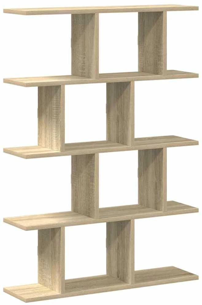 Sieninė lentyna, 12 skyrių, sonoma ąžuolo, mediena, kubo formos
