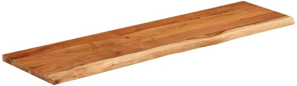 Sieninė lentyna, 90x30x2,5cm, akacijos masyvas, su gyvu kraštu