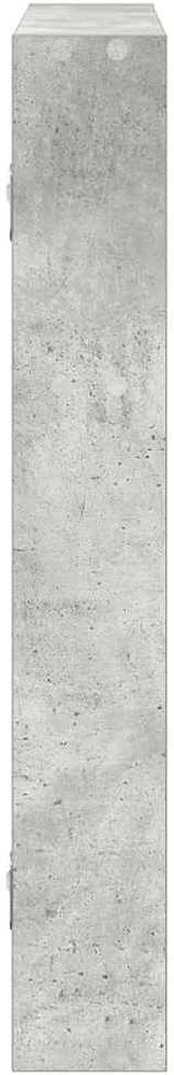 Sieninė lentyna, betono pilka, 43x9x60cm, apdirbta mediena