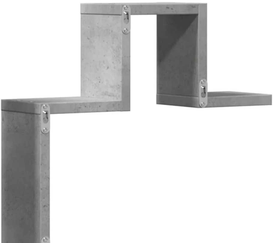 Sieninė lentyna, betono pilkos spalvos, 104,5x10x43cm, MDP