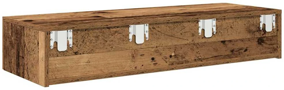 Sieninė lentyna su stalčiais, medienos, 100x36x19cm