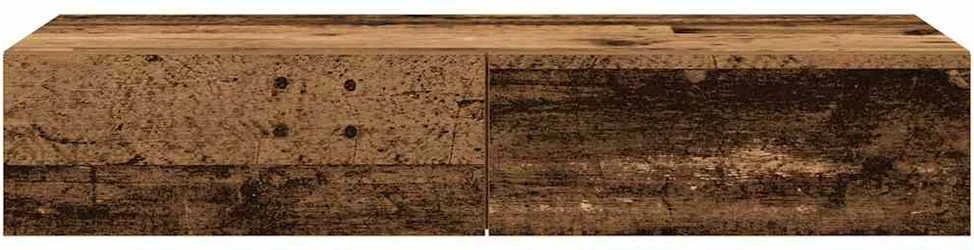 Sieninė lentyna su stalčiais, medienos, 100x36x19cm
