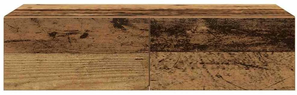 Sieninė lentyna su stalčiais, medienos, 60x26,5x15cm