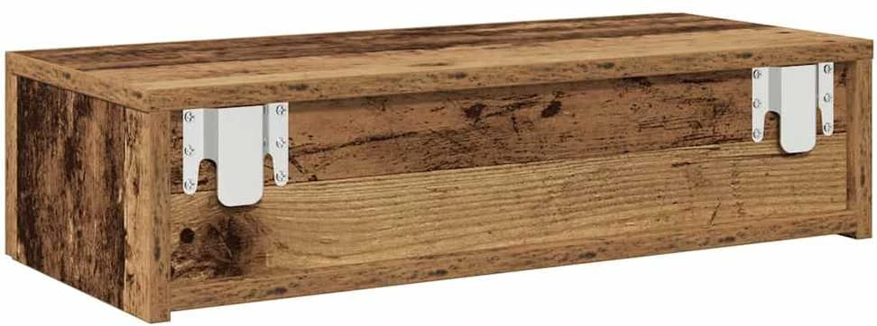 Sieninė lentyna su stalčiais, medienos, 60x26,5x15cm