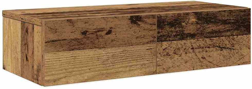 Sieninė lentyna su stalčiais, medienos, 60x26,5x15cm