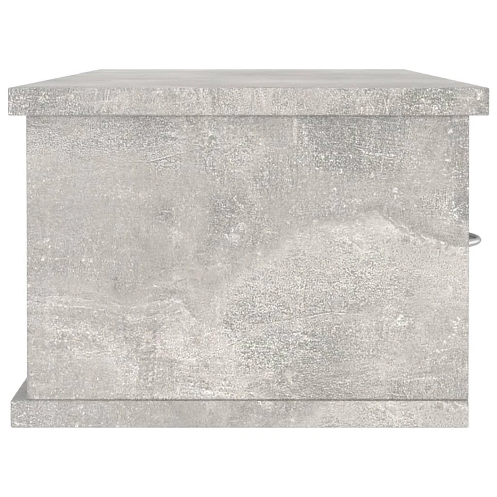 TV staliukas Sieninė lentyna su stalčiais, betono, 88x26x18,5cm, mediena