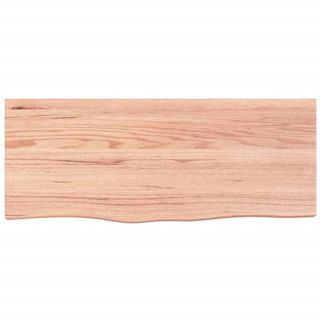 Sieninė lentyna, šviesiai ruda, 100x40x(2-4) cm, ąžuolo masyvas