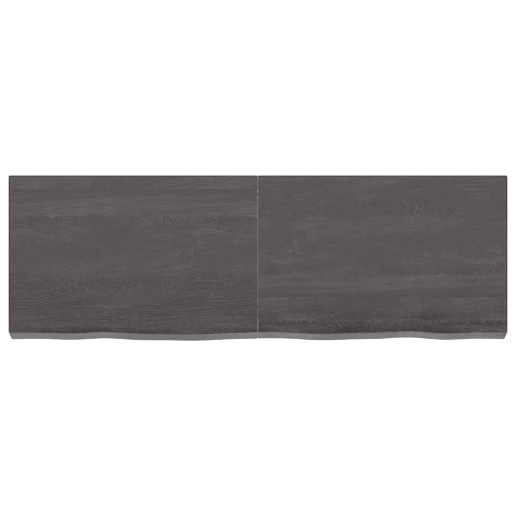 Sieninė lentyna, tamsiai ruda, 120x40x(2-6) cm, ąžuolo masyvas
