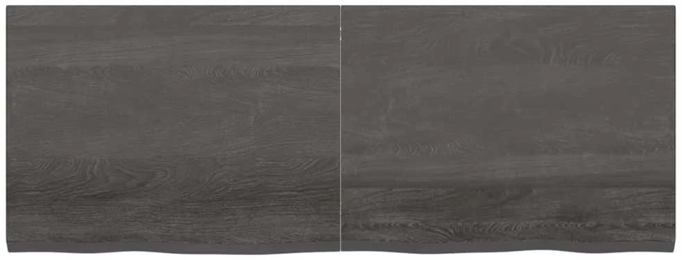 Sieninė lentyna, tamsiai ruda, 160x60x(2-4) cm, ąžuolo masyvas