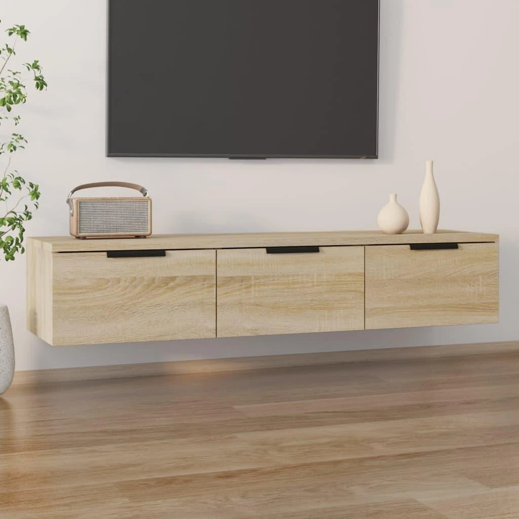 TV staliukas Sieninė spintelė, ąžuolo, 102x30x20cm, apdirbta mediena