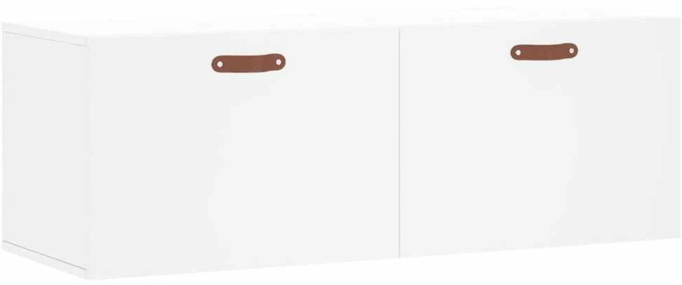 Sieninė spintelė, balta, 100x36,5x35cm, apdirbta mediena
