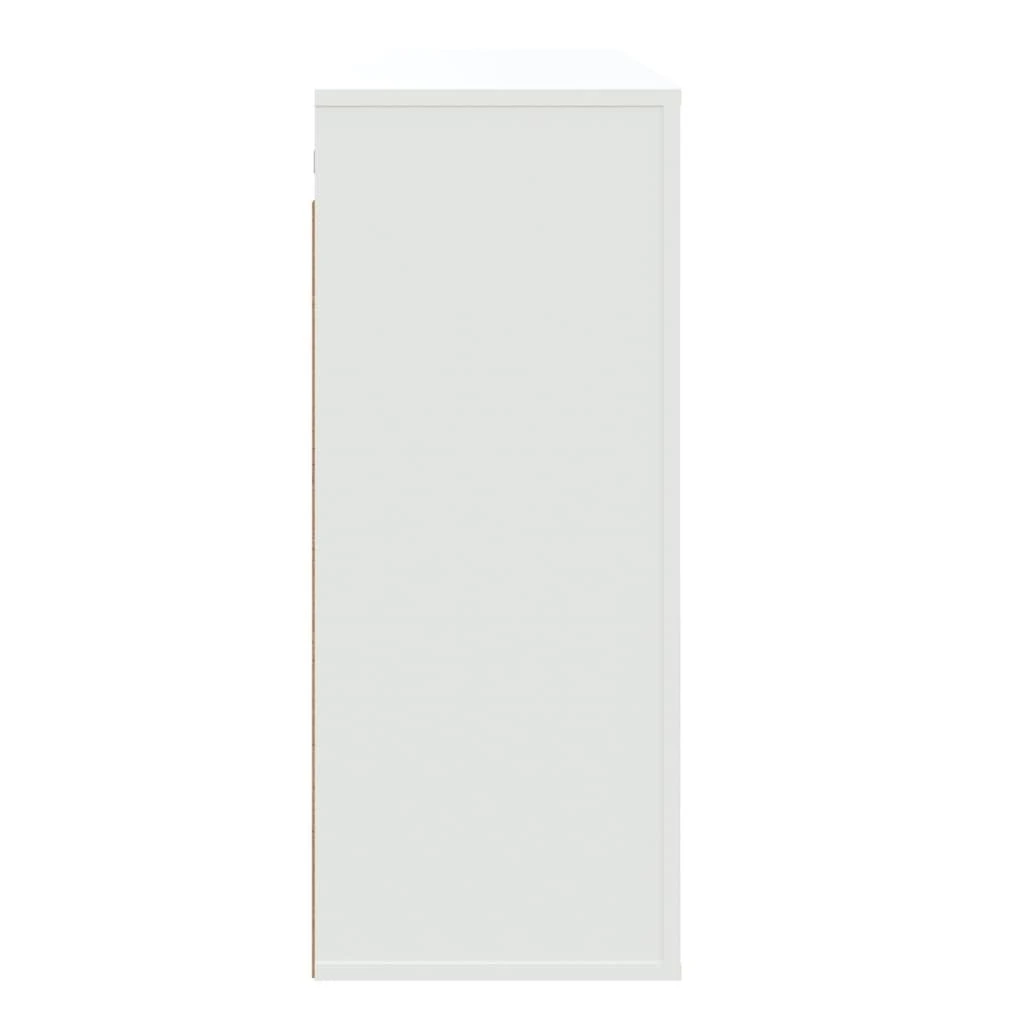 Sieninė spintelė, balta, 80x33x80cm, apdirbta mediena