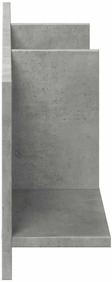 Sieninė spintelė, betono, 100x16,5x30cm, apdirbta mediena
