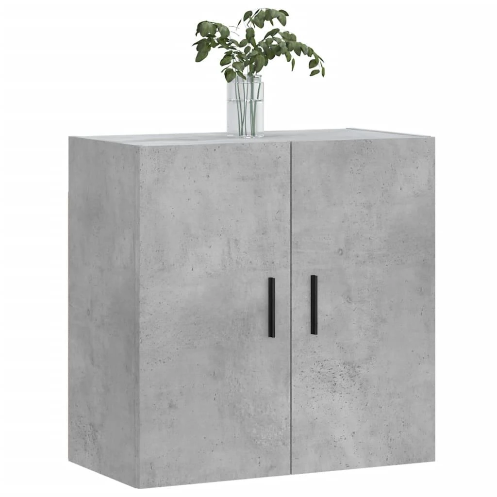 Sieninė spintelė, betono pilka, 60x31x60cm, apdirbta mediena