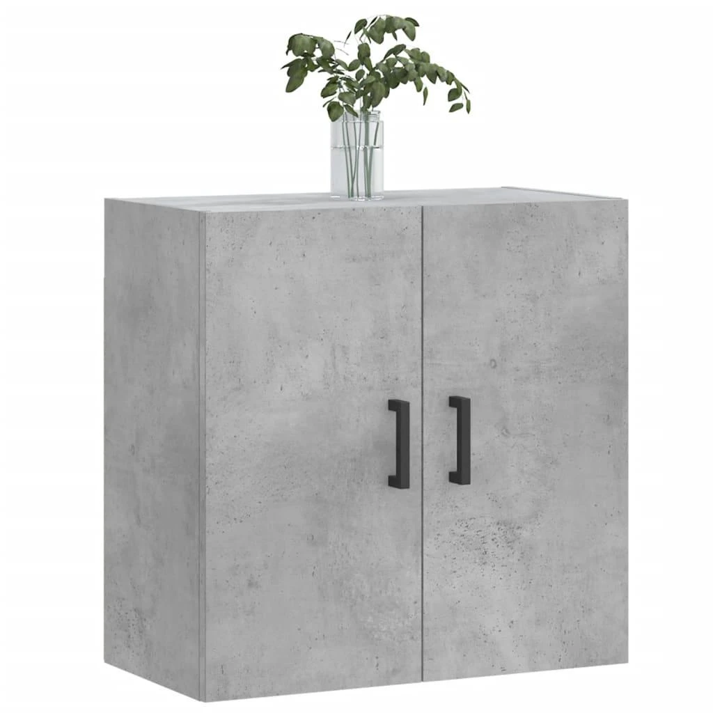 Sieninė spintelė, betono pilka, 60x31x60cm, apdirbta mediena