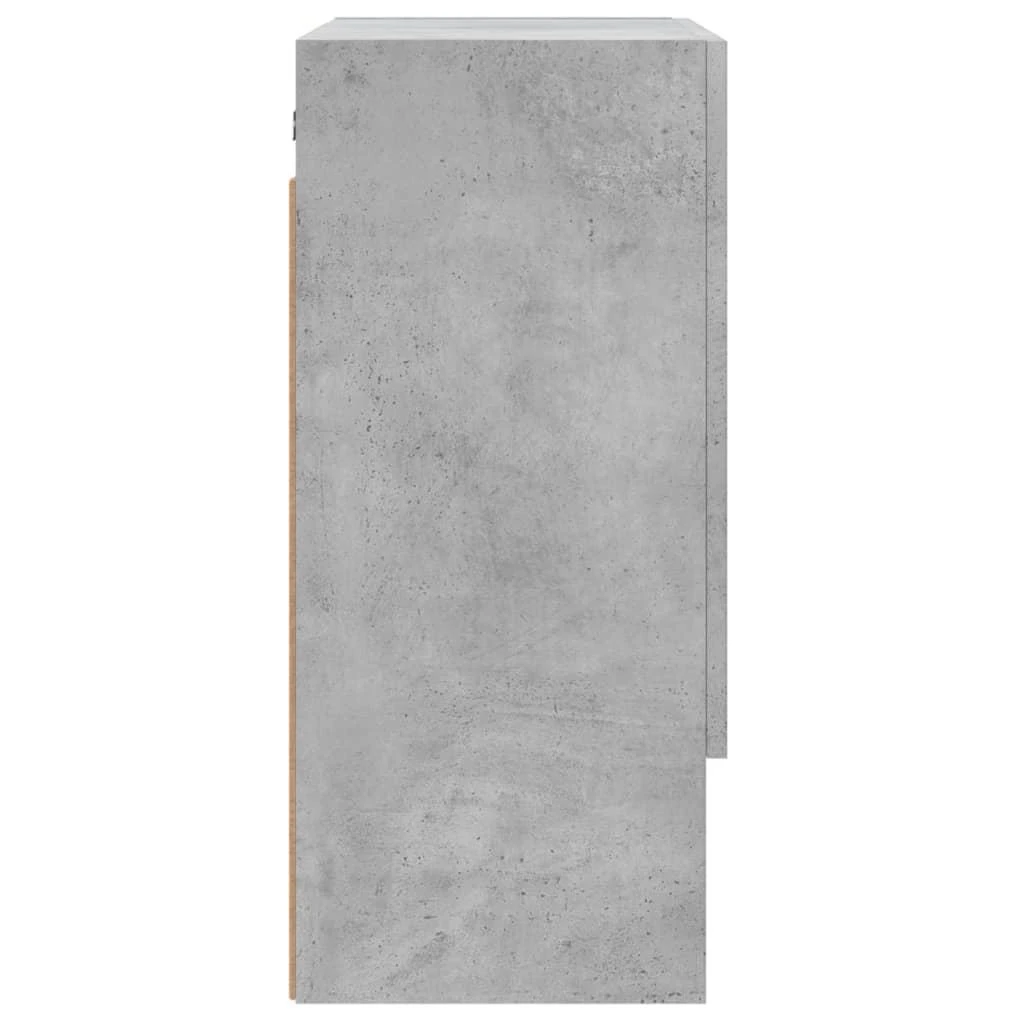 Sieninė spintelė, betono pilka, 60x31x70cm, apdirbta mediena