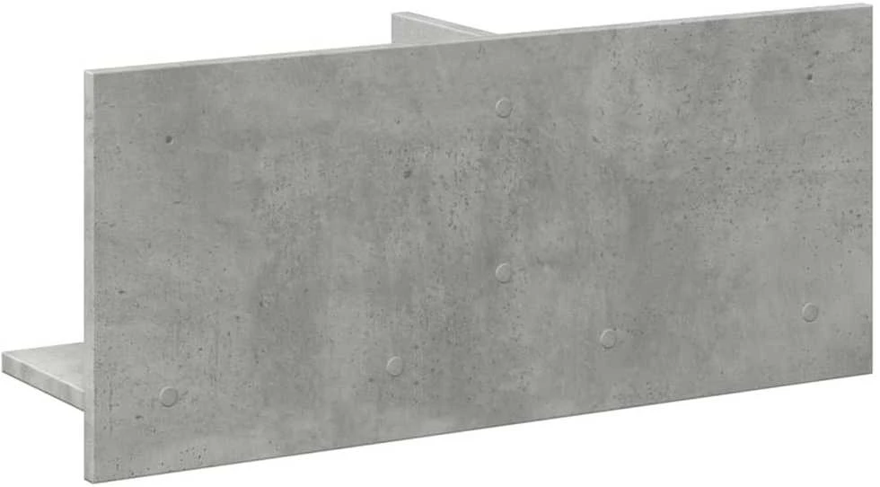 Sieninė spintelė, betono pilka, 70x16,5x30cm, apdirbta mediena