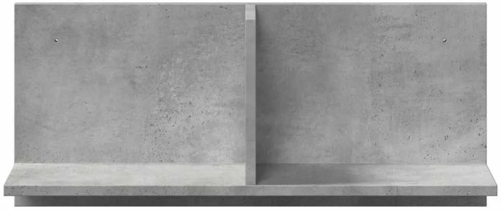 Sieninė spintelė, betono pilka, 70x16,5x30cm, apdirbta mediena