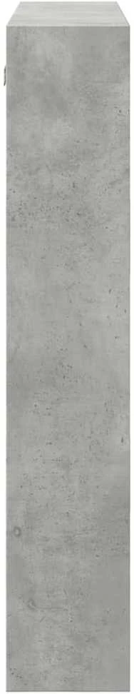 Sieninė spintelė, betono pilka, 80x15x80cm, apdirbta mediena