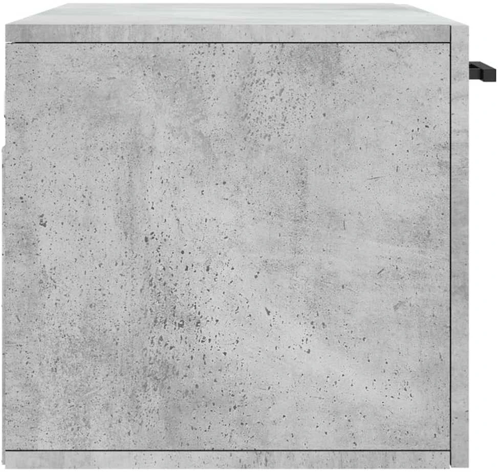 Sieninė spintelė, betono pilka, 80x36,5x35cm, apdirbta mediena