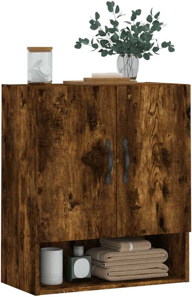 Sieninė spintelė, dūminio ąžuolo, 60x31x70cm, apdirbta mediena
