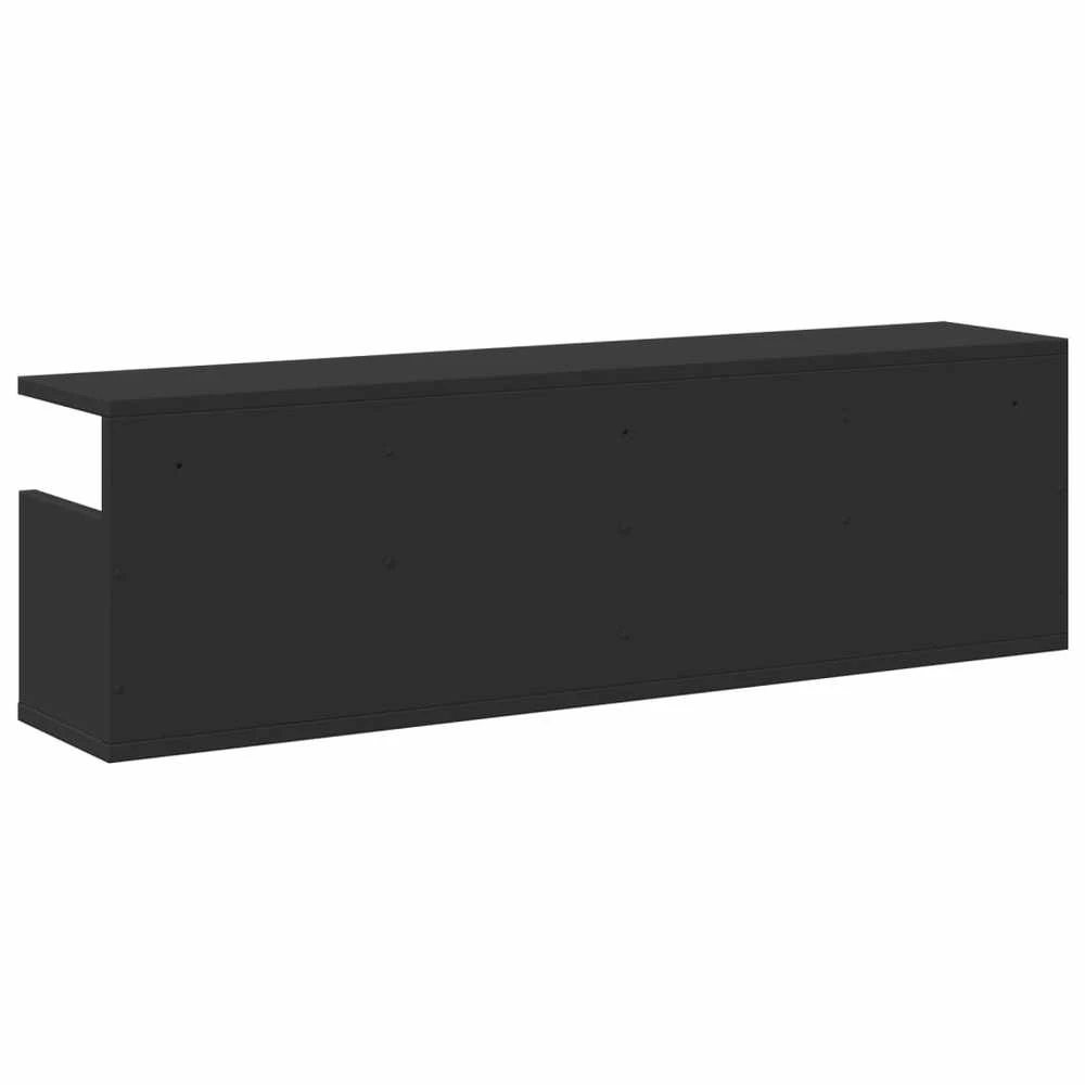 Sieninė spintelė, juodos spalvos, 100x20x30cm, apdirbta mediena