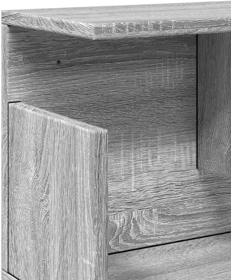 Sieninė spintelė, pilka ąžuolo, 100x20x30cm, apdirbta mediena