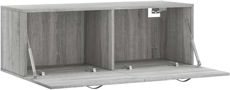Sieninė spintelė, pilka ąžuolo, 100x36,5x35cm, apdirbta mediena