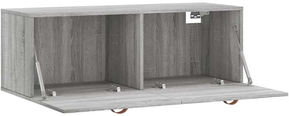 Sieninė spintelė, pilka ąžuolo, 100x36,5x35cm, apdirbta mediena