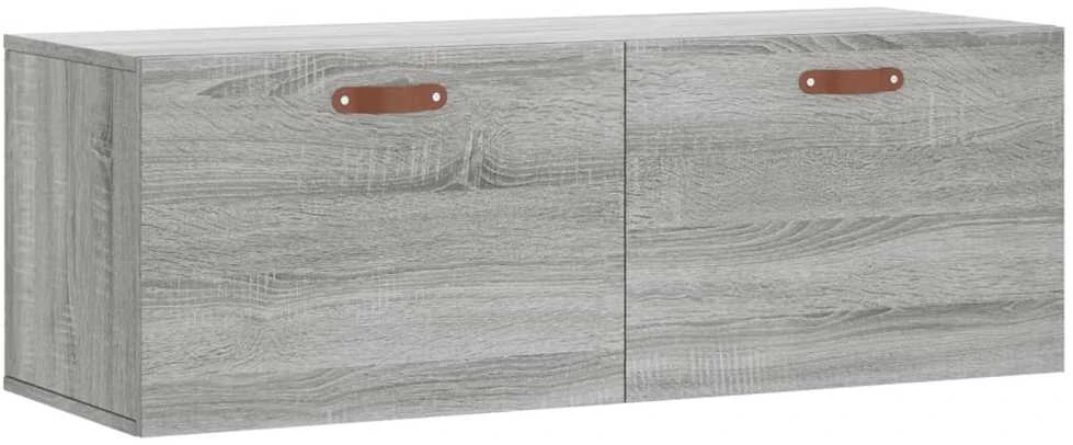 Sieninė spintelė, pilka ąžuolo, 100x36,5x35cm, apdirbta mediena