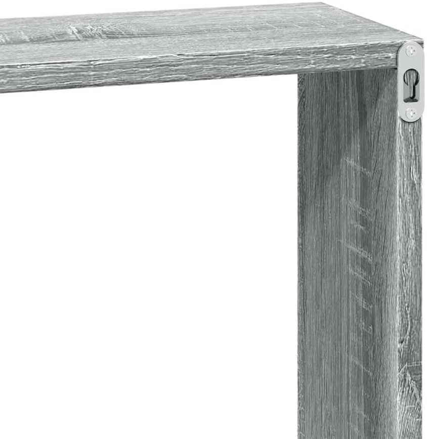 Sieninė spintelė, pilka ąžuolo, 60x16x30cm, apdirbta mediena