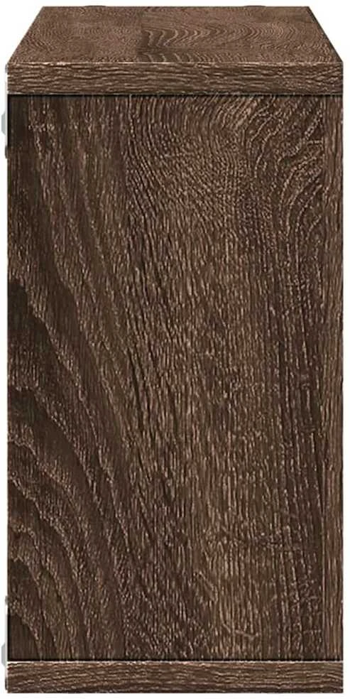 Sieninė spintelė, ruda ąžuolo, 100x16x30cm, apdirbta mediena