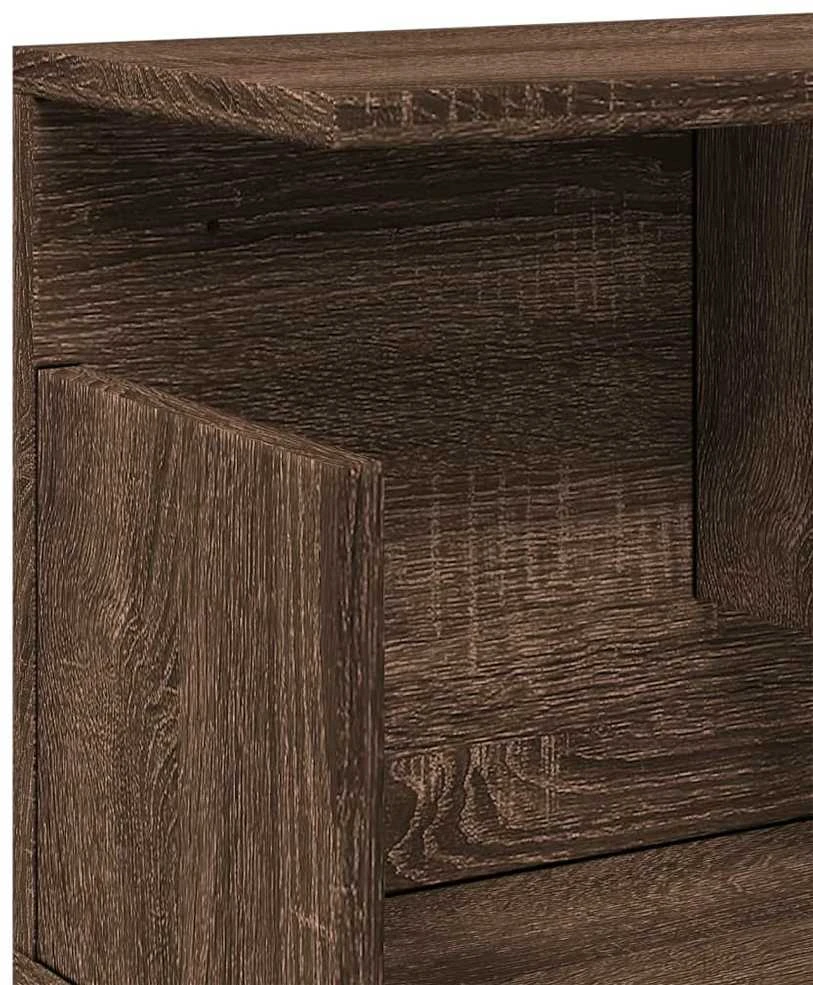 Sieninė spintelė, ruda ąžuolo, 100x20x30cm, apdirbta mediena